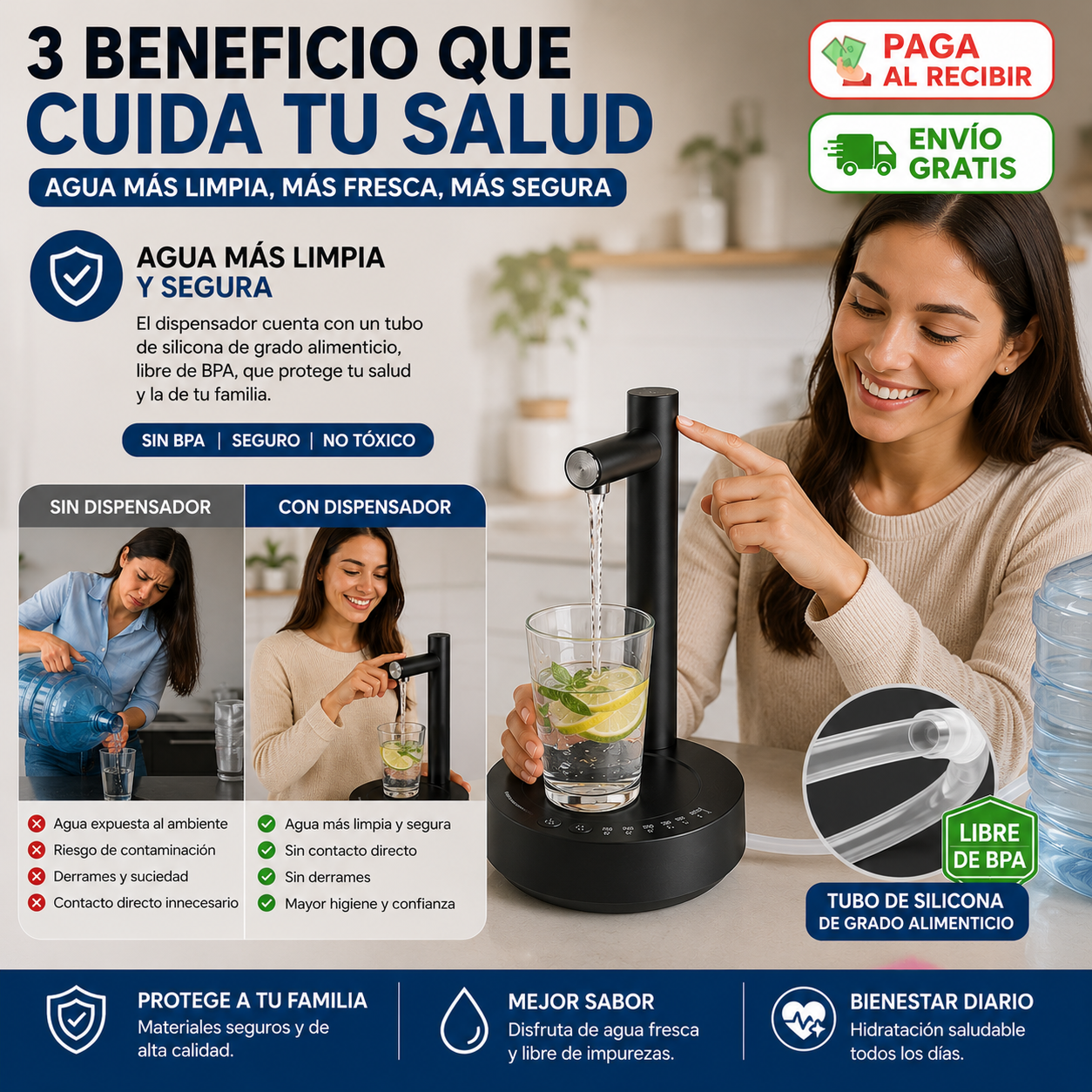 💧 Dispensador de Agua Eléctrico de Sobremesa 🔥