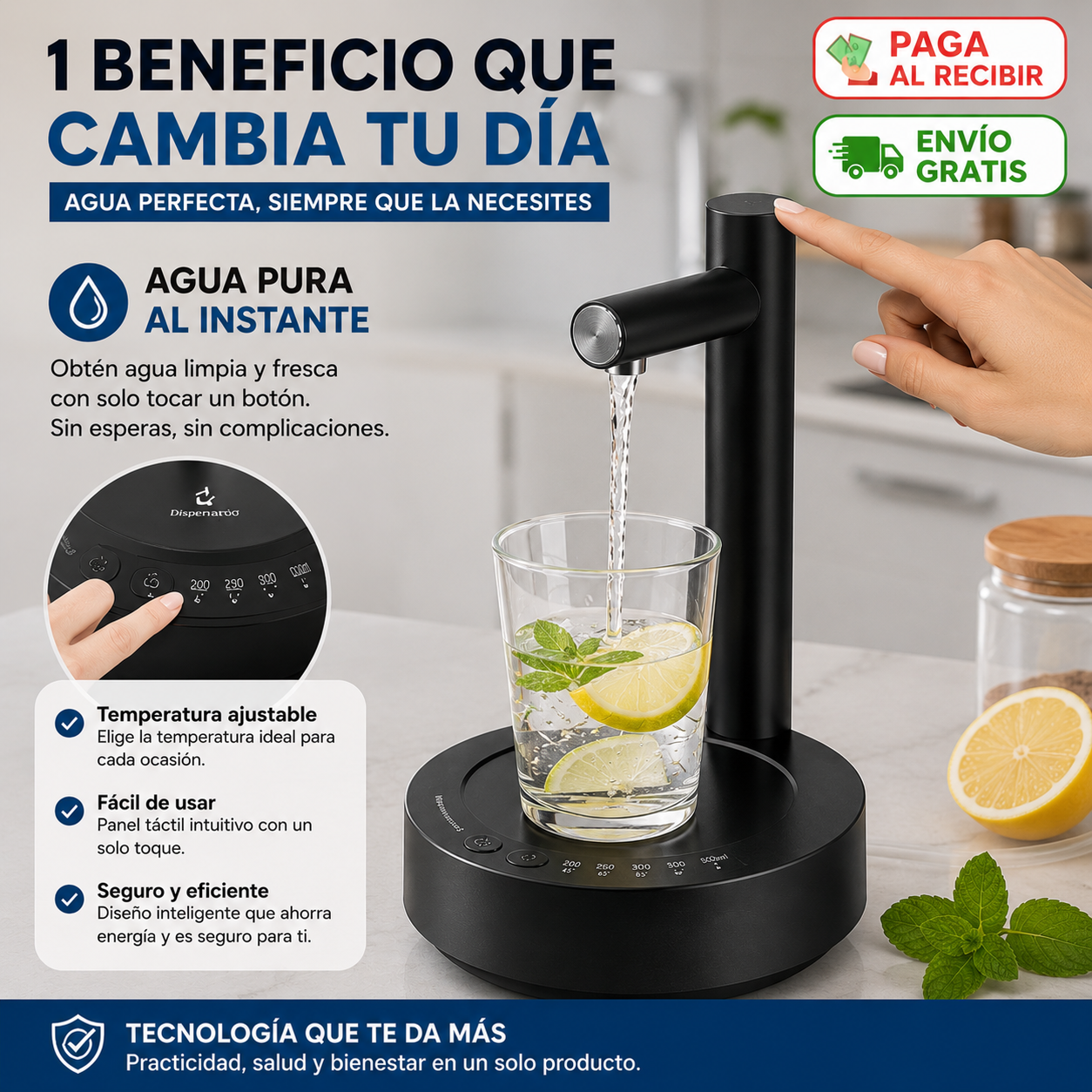💧 Dispensador de Agua Eléctrico de Sobremesa 🔥