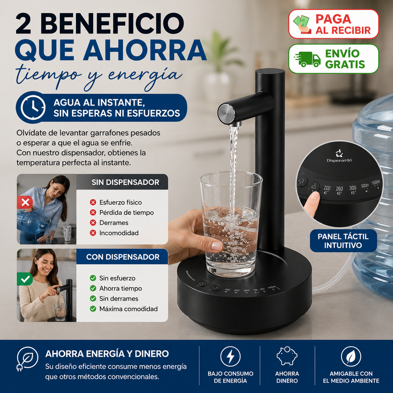 💧 Dispensador de Agua Eléctrico de Sobremesa 🔥