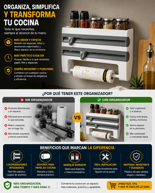 🍳 Organizador de Cocina Multifunción 🔥