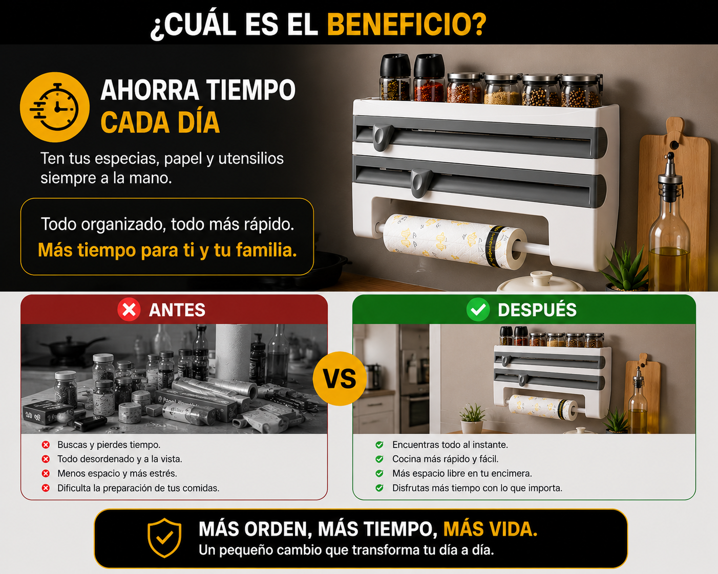 🍳 Organizador de Cocina Multifunción 🔥