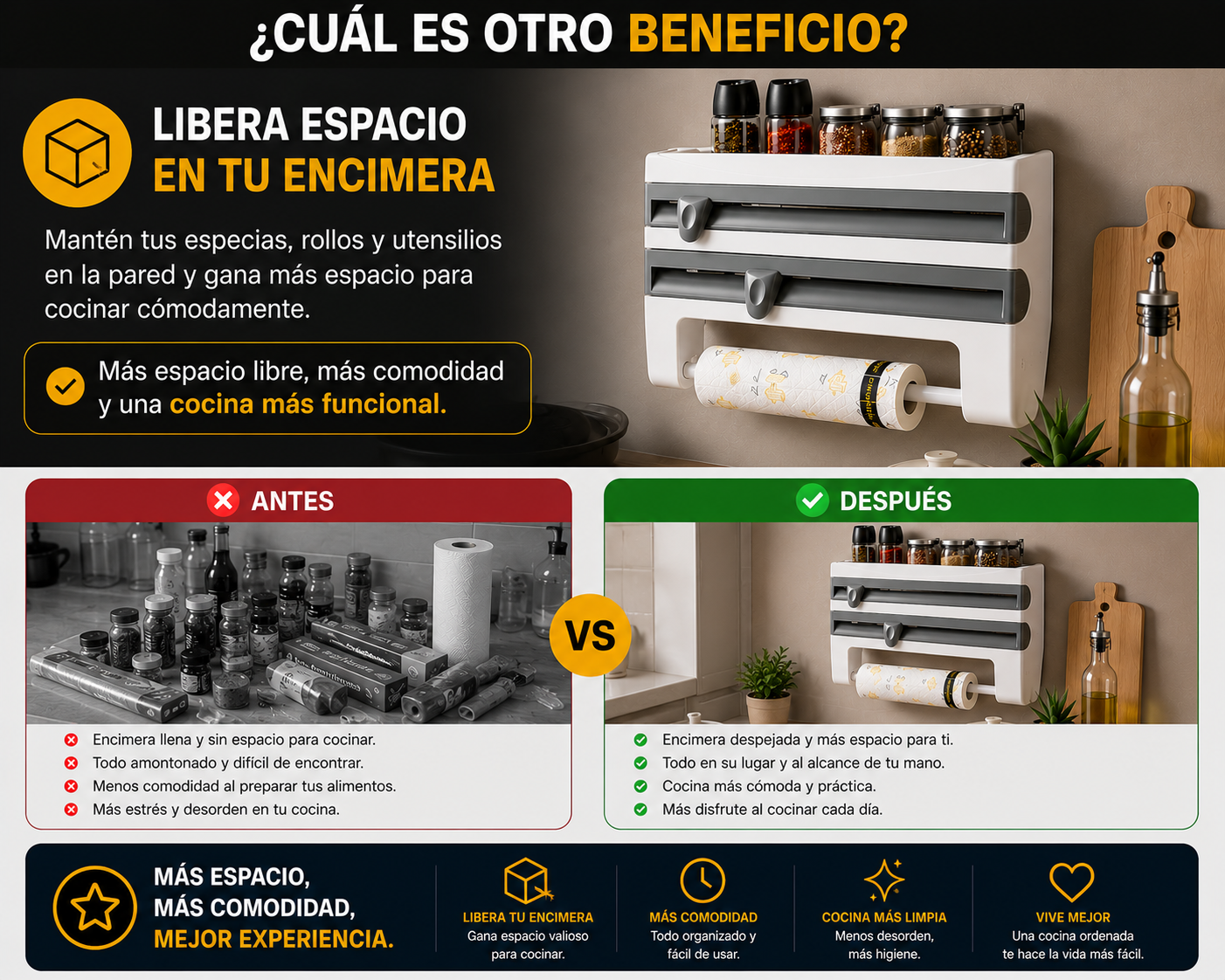 🍳 Organizador de Cocina Multifunción 🔥